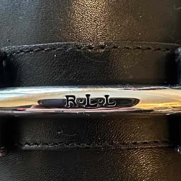 Ralph Lauren Black Leather Dalena Loafers - Picture 3 of 8